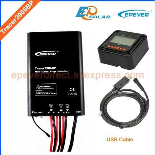 24V 15A Solar tracking Tracer series EPEVER Tracer3906BP Max PV input 60V MPPT Solar Tracking regulator MT50 remote Meter