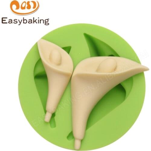 3D Lily Flowers Gumpaste Mould Fondant Silicone Arts Molds Sugarcraft Cake Decorating Bakery Kitchen Baking Supplies