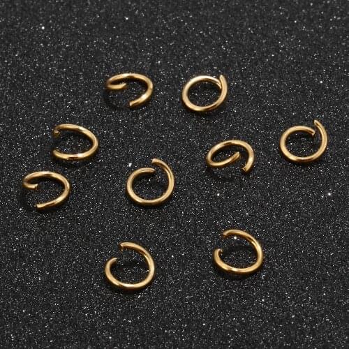 100pcs Wholesale Jewelry Findings Necklace Connector Jump Rings Stainless Steel Links Hooks Clasp For Bracelet Cord Charm Dangle