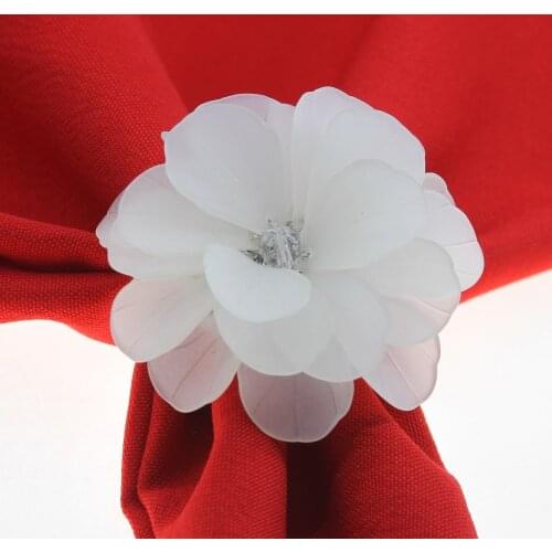 Free shipping beads flower napkin ring flower napkin holder for wedding many colors