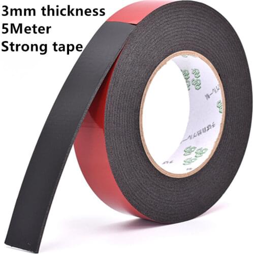 3mm thick 5Meter Double Sided Tape Strong Adhesive Black Foam Tape for Cell Phone Repair Gasket Screen PCB Dust Proof