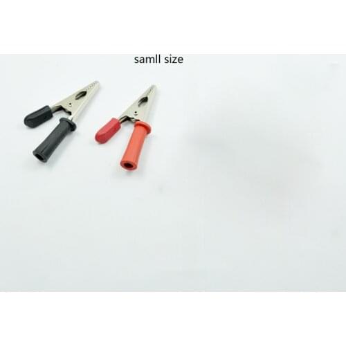 Electric clamp crocodile clip pure copper small size(4pairs of red and black color)