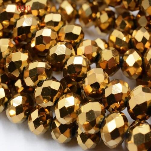FLTMRH Wholesale 16" Top Quality 6mm Pick 18Colors Faceted Crystal Glass Beads Rondelle Spacer Beads Jewelry Summer Style