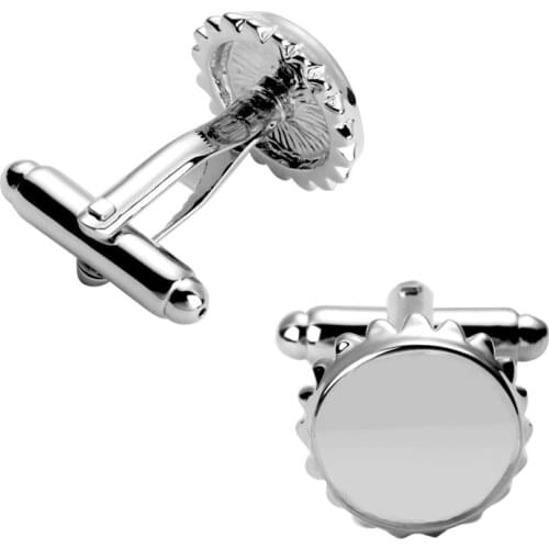 KC popular fashion brand high quality Silvery beer cap cufflinks classic French shirt cuff links friends gift