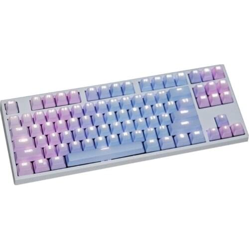 Keycap Blue Enchantress 87 104 108PBT Translucent Rainbow Frost Blue Zen Master Mechanical Keyboard Keycap