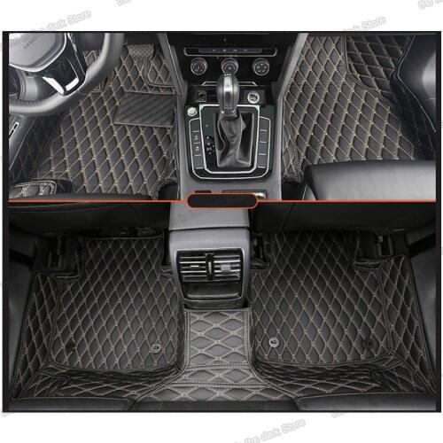 Leather car floor mats rug carpet for volkswagen passat cc arteon 2017 2018 2019 2020 2021 2022 vw auto interior accessories