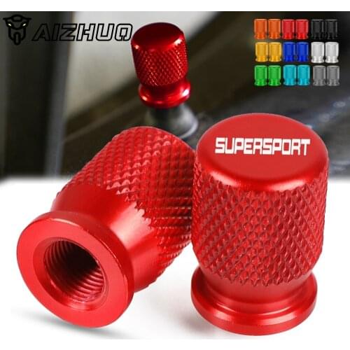 SUPERSPORT Logo Motorcycle CNC Wheel Tire Valve Stem Air Port Cap Cover Accessories Universal FOR DUCATI SUPERSPORT S 2017 2018