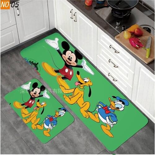 Disney Mickey Kitchen Mat Baby Play Mat Entrance Doormat Home Floor Decoration Living Room Carpet Non-Slip Rug