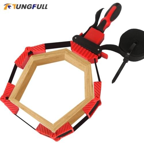 Multifunction Belt Clamping Tools Woodworking Tool Quick Adjustable Nylon Belt Clamp Polygonal Clip 90 Degres Strap Clip