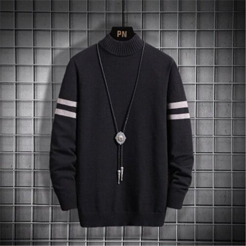 Sweater Men O-Neck Mens Pullover Striped Slim Fit Sweaters Tops Knitted 2020 New-Arrived Fashion Male Christmas Basic Clothing