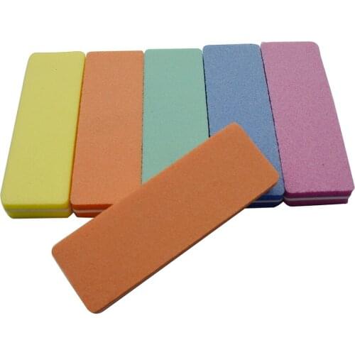 10pcs Multicolor Nail File Buffer Sponge Mini Nail File Block Buffer Sanding 100/180 Professional Nail Art Tools Salon Lime