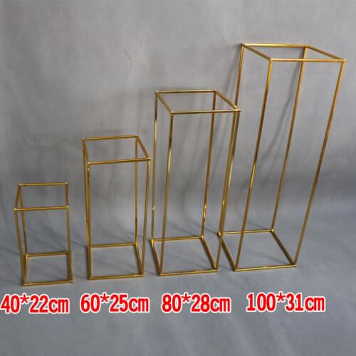 4pcs/set wrought iron stand wedding props artificial flower road lead supplies flower arch wedding arch road lead T-stage decor