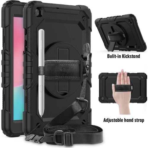 360 Rotation Hand Strap&Kickstand Shockproof Tablet Case for Samsung Galaxy Tab A 8 2019 чехол T290/T295 Protective Cover Case