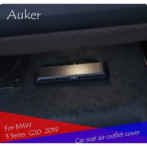 Car Under Seat Rear AC Heat Floor Air Conditioner Vent Outlet Grille Cover For BMW 3 Series G20 2019 2020 Accessories