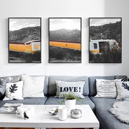 Retro Landscape Home Decor Nordic Modern Canvas Art Painting Vintage Scenery Print Minimalist Living Room Wall Art Picture Decor