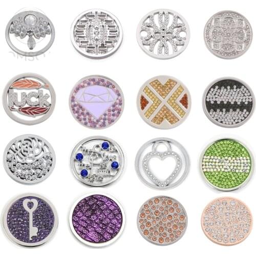 Somsoar Jewelry Cheaper Sale 33mm Tree Crystal Silvering Disc Fit Large Coin Holder Frame Pendant