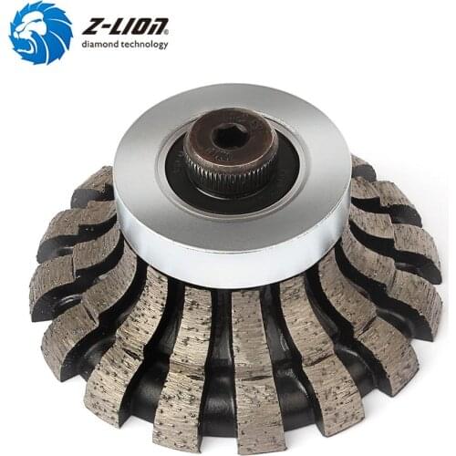 Z-LION IPC O20 Diamond Segments Profiling Wheel M10 Thread Grinding Router Wet Use For Concrete Granite Marble Stone Countertop