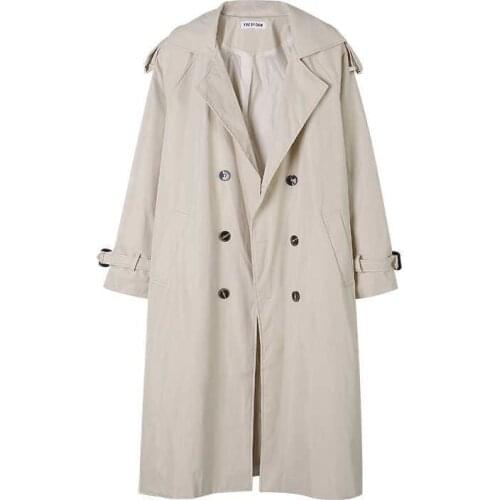 2020 Spring Autumn Trench Coats for Women Korean Slim OL With Belt Overcoats Chic Casual Elegant Loose Windbreaker Female B451