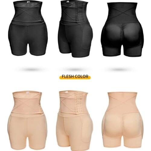 Women Sexy High Waist Butt Lifter Shapewear Padded False Buttock Hip Enhancer Double Layer Tummy Control Body Shaper