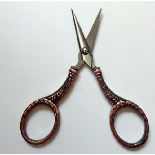 2pcs lot bronze antique sewing scissors household trimming cutter europe vintage style tailor fabric cutting scissor