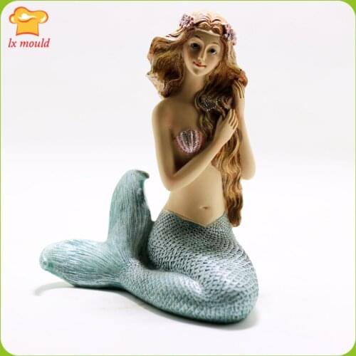 2021 New Mermaid Candle Silicone Mold American Wedding Silicone Mould