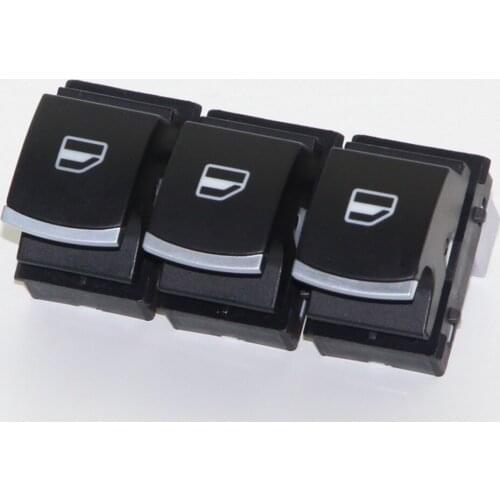 3PCS OEM Chrome Window Lifter Switch For VW Jetta Golf GTI MK5 MK6 Passat B6 3C Rabbit Tiguan 5ND 959 855 5ND959855