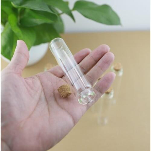 50pcs/lot 22*100mm 25ml Mini Glass Bottles With Cork Stopper Crafts Tiny Jars Transparent Empty Glass Storage Jar Bottle Gift