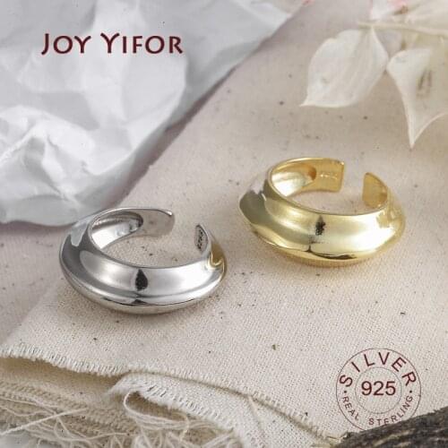 925 Sterling Silver Rings For Women trendy round gold color fine Jewelry Beautiful Finger Open Ring For Party Birthday Gift