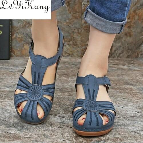 34-44 Women Sandals 2020 New Summer Shoes Woman Soft Bottom Wedges Shoes for Women Platform Sandals Gladiator Sandalias Mujer