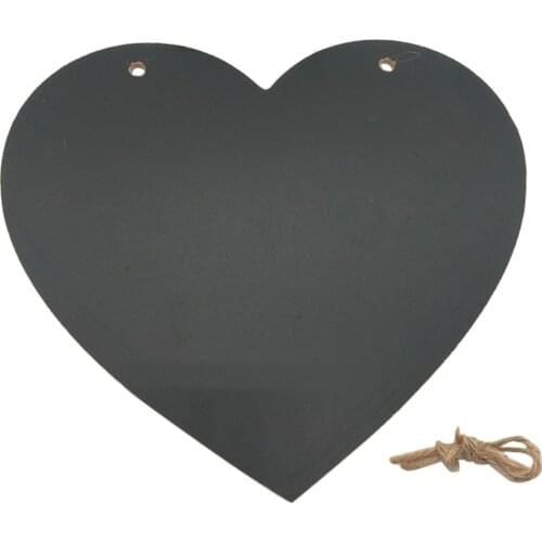 Black Creative Wood Cartoon House Mini Wooden Blackboard Chalkboard Hanging Memu Message Wedding Restaurant Decor Board Holder