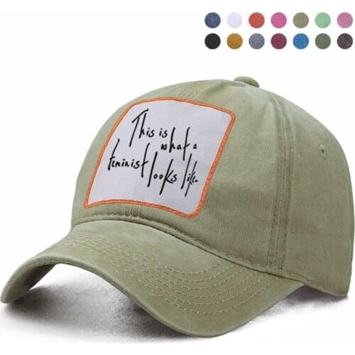 This Is What A Feminist Looks Like Baseball Cap Dad Trucker Snapback Hat Harajuku Hip Hop Woman Berets Ponytail Caps Gorras Hats