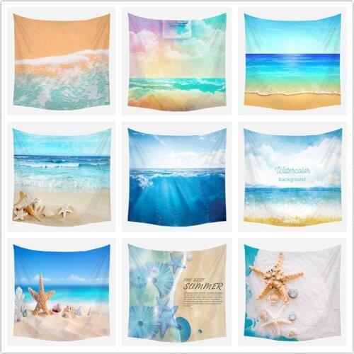 Starfish Tapestry Beauty Sea Beach Landscapes Wall Hanging Tapestries Home Decor Rectangle Bedroom Wall Art Tapestry 200cmx150cm
