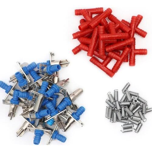 20 Sets Rabbit Bunny Feed Water Nipple Automatic Drinker For 8mm Pipe Feeding Waterer For Rabbit Bunny Rodents Drinking Fountain