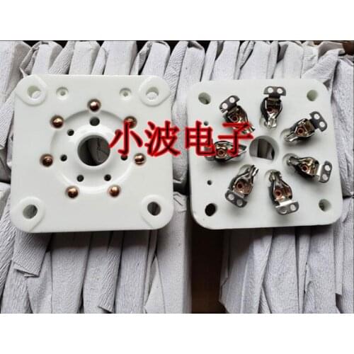 5PCS HIFI Ceramic Tube Socket 7Pins Tablet Socket Tube Seat For 6C33 FU19 FU29 FU30 FU32 829B 3C33 Vacuum Tube Amplifer DIY