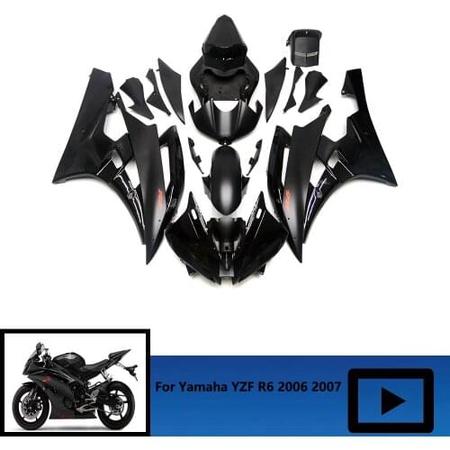 For Yamaha YZF R6 2006 2007 motorcycle fairing kit, YZF-R6 06 07 YZF600 body protection fairing