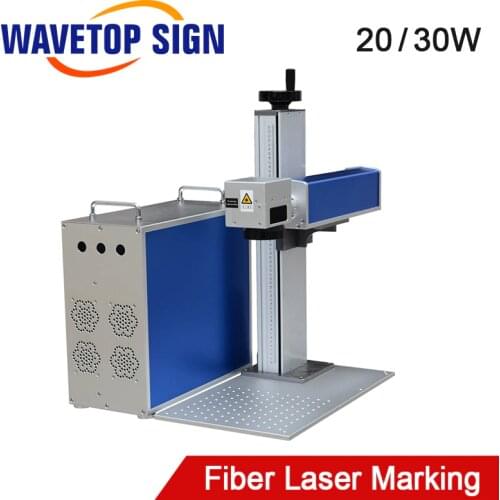 WaveTopSign 20W 30W Fiber Laser Mark Machine Body + Control box+Lift Worktable+Laser Path+Aluminum Plate Base Can Use Max Laser