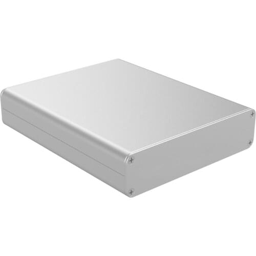 Aluminum Metal Box Machinery Equipment Product Sheel Electric Equipment SilverCase H15 100*25.5mm