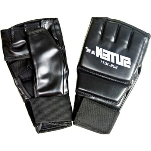 Men Half Finger Boxing Gloves Sport Muay Thai Gloves Kick Boxing Training Boxing Mittens PU Leather Tactical Gloves