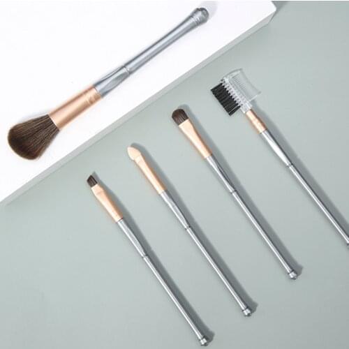 5Pcs Makeup Brushes Set Cosmetic Powder Eye Shadow Foundation Brush Beauty Make Up Set Natural hair Foundation Powder Blushes