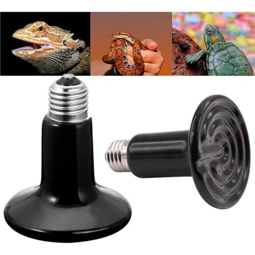 Heating Light Reptile Brooder Incubator Infrared Emitter Lamp Natural Infrared Emission High Thermal 25-200W