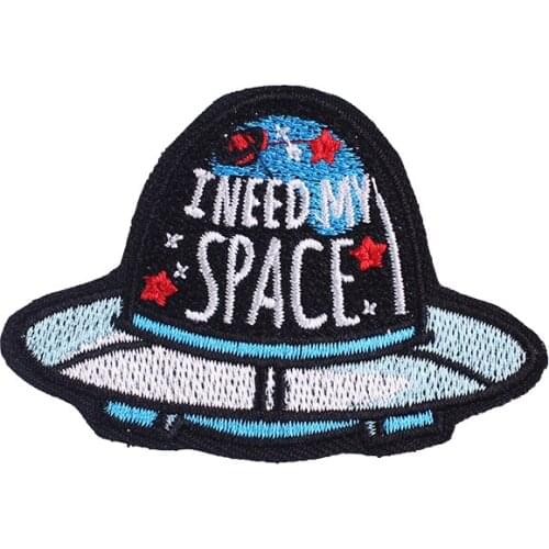 Rocket UFO Patches Embroidered Iron On Patches for Clothing Space Patch Iron on Stickers on Clothes I Want To Believe Applique