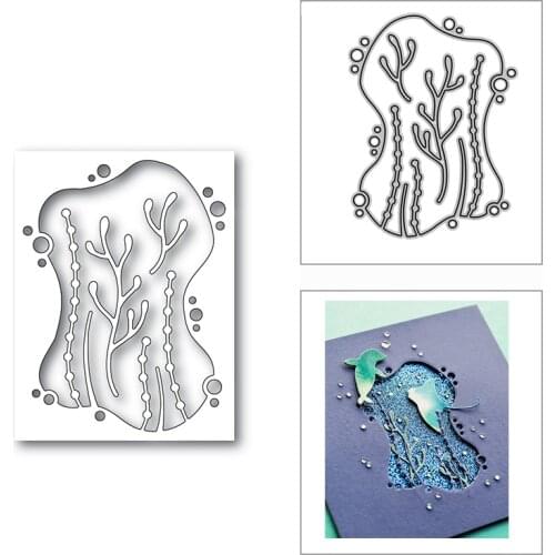 New 2021 Underwater Scene Seaweed Metal Cutting Dies for DIY Scrapbooking and Card Making Decorative Embossing Craft No Stamps
