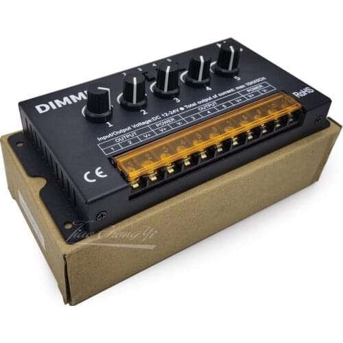 RGBW RGBWW LED Dimmer Controller DC5-24V D550 10A x 5CH for 5050 RGBW RGBWW LED Strip Light