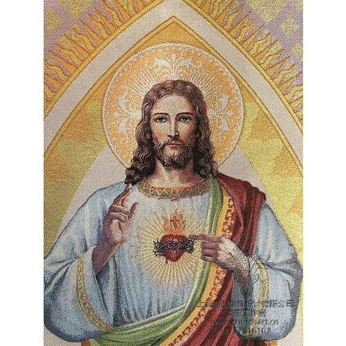 Religion Catholic Orthodox Baroque Scared Heart of Jesus Mercy Painting Stitch Kits Craft Gift Home Decoration
