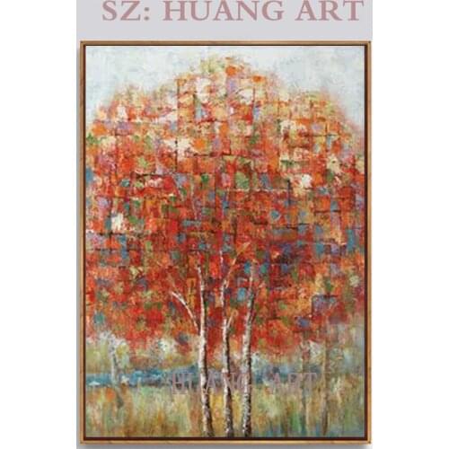 Hand knife 3 d tree landscape oil painting on the canvas of the abstract nature scene painting household adornment wall lobby ho