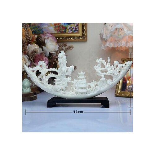 A Modern living room TV cabinet porch decorations Home Furnishing shelf Ivory ornaments Everything is going smoothly room Home