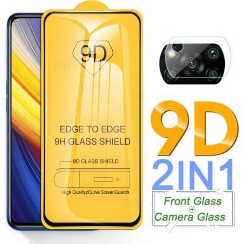 Cameras Glass For Poco X3 X 3 NFC Glas 9D Full Glue Protective Glasses On Little Poko Pocco M3 M 3 Pro 5G Phone Film Guard Cover
