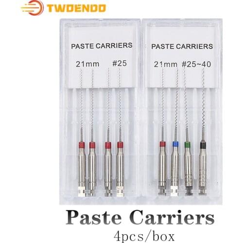 Dental 4pc/box Dentistry Paste Carriers Endodontic Reamers Drill Burs Endo files Dentist Materials 21mm 25mm