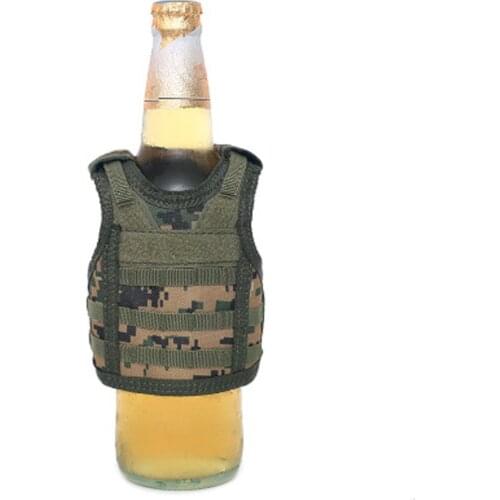 Outdoor Military Fan Mini Vest Personalized Molle Bar Decoration Vest Drink Beer Canned Beer Mini Vest Water Bottle Cover