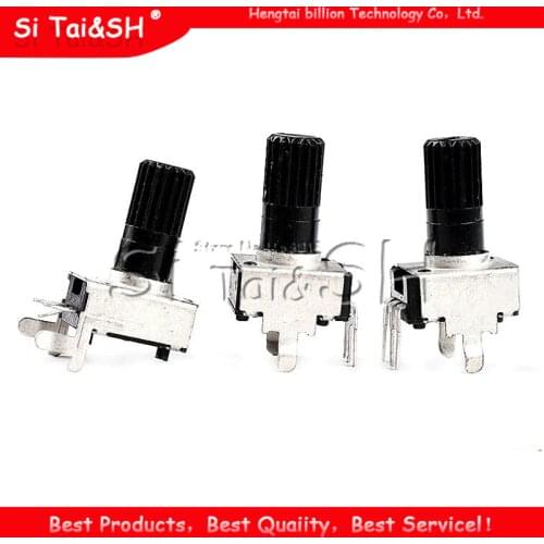 10pcs Rv09 Vertical 12.5mm Shaft 1k 2k 5k 10k 20k 50k 100k 0932 Adjustable Resistor 9 Type 3pin Seal Potentiometer